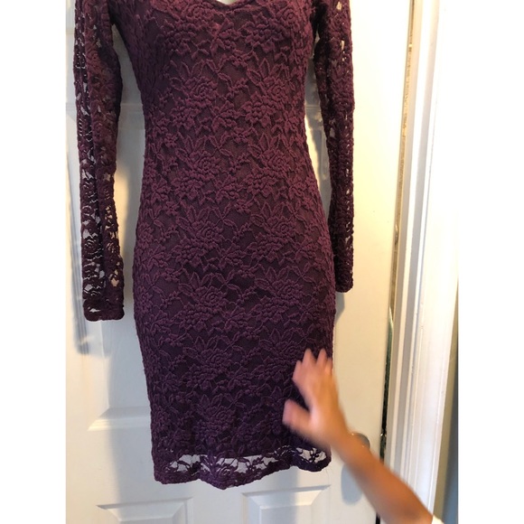 ASOS Plum Lace Dress - Picture 2 of 4